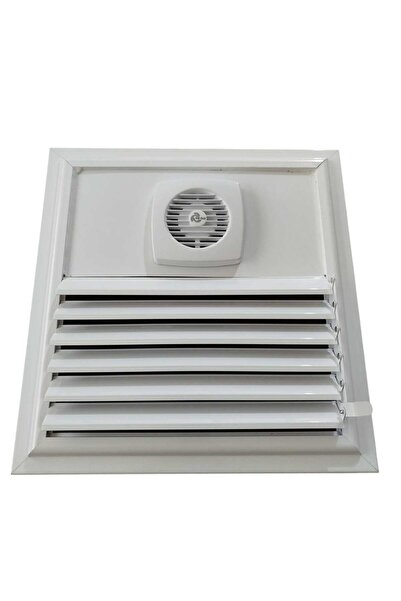 ÇELİK MENFEZ مروحة حمام مقاس 35 × 35 سم من الألومنيوم - أبيض