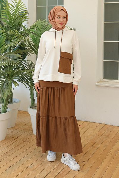 Armine طقم مكون من قطعتين بتنورة بغطاء للرأس من ARMINE TREND - 24YT619