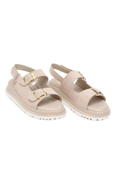Venüs 25470010Y Women's Genuine Leather Adjustable Double Strap Anatomical Comfort Sole Daily Sandals