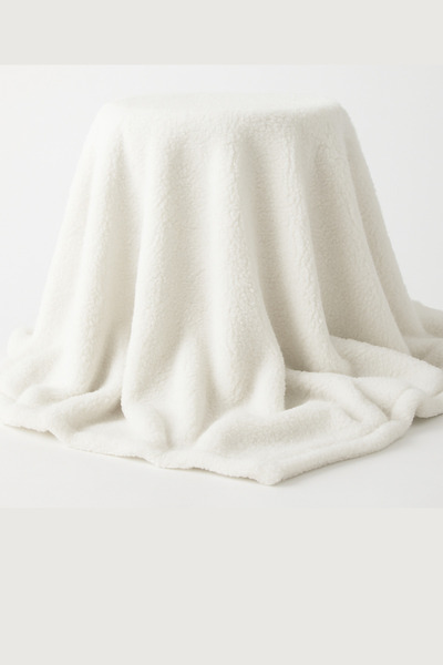 PELTEKS Beyaz Tüylü Peluş Kumaş - Soft Peluş Kumaş - 100x150