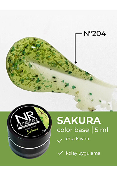 Nail Republic Tırnak Jeli Sakura Base 204 (5gr) Çiçeksi Yeşil