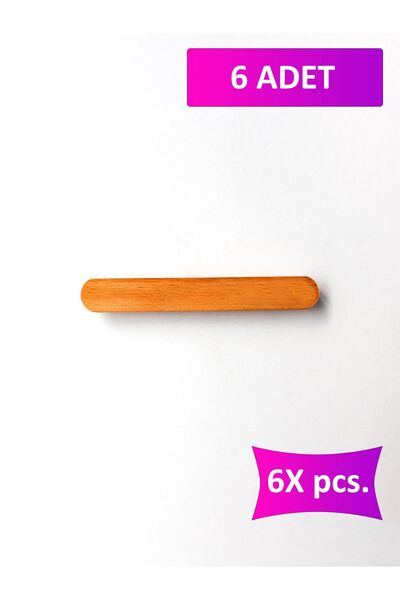 merbiles 6 Adet Curved Ahşap Kulp 9,6 Cm (96 MM) Çekmece Kulpu Modern Dolap K...