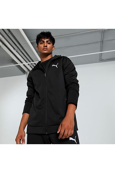 Puma Мъжко яке с качулка и цип Evostripe