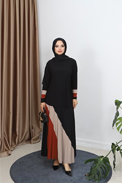 NİSUM MODA Rainbow Sandy Skirt Suit