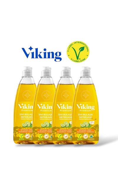 Viking Premium Bulaşık Deterjanı Nergis-bergamot 750 Ml 4 Adet