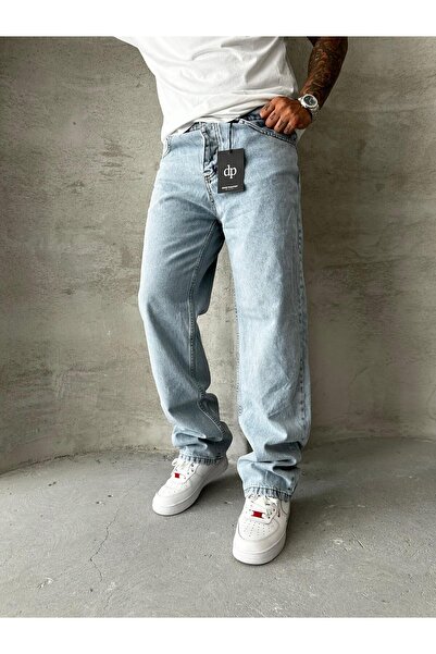 denim pasaport Ανοιχτό μπλε φαρδύ παντελόνι