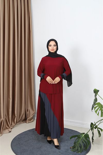 NİSUM MODA Rainbow Sandy Skirt Suit