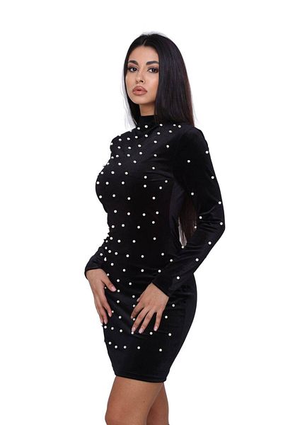 Zatara Fashion BLACK PEARL VELVET DRESS
