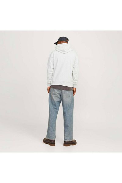 Jack & Jones Jjecaleb Varsıty Суитшърт с качулка Noos Erkek 12256521 Бял меланж