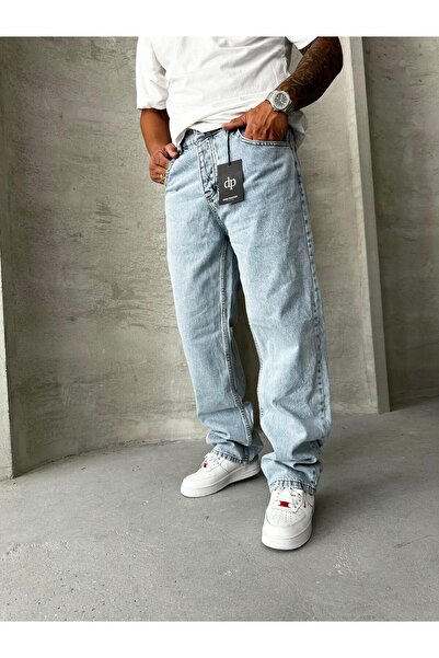 denim pasaport Ανοιχτό μπλε φαρδύ παντελόνι