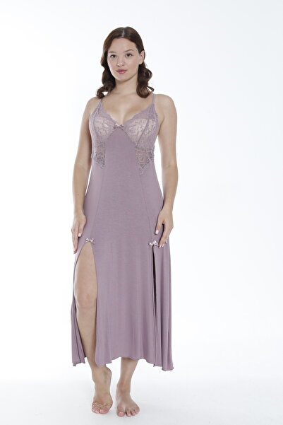 Cotpark Cămașă de noapte lungă, cu detaliu din dantelă, cu bretele reglabile ...