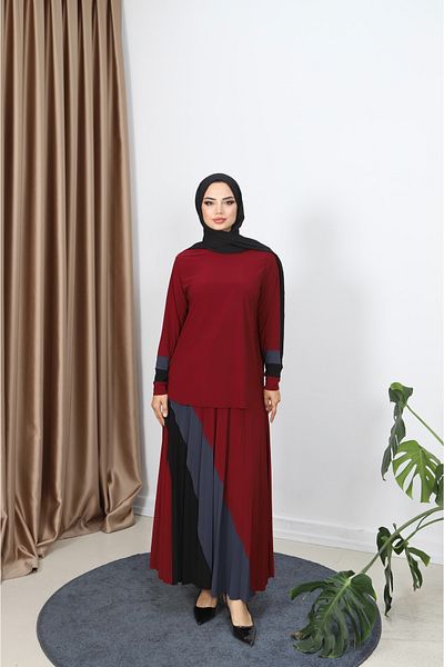 NİSUM MODA Rainbow Sandy Skirt Suit