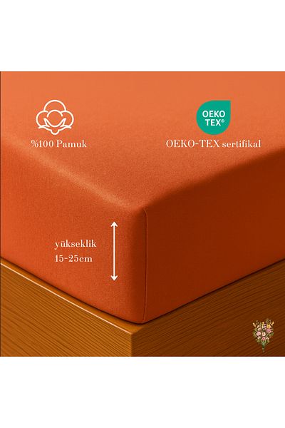 Strauss ملاءة مطاطية فردية/مزدوجة من Home Premium - 100% قطن، قطن ممشط خاص، OEKO-TEX