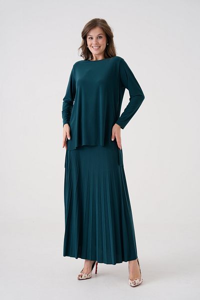 NİSUM MODA Double Suit with Pleated Skirt