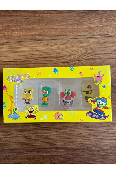 SR Sünger  Bob Kutulu Oyuncak Seti 4 Figür