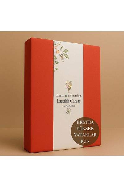 Strauss ملاءة سرير من القطن الممشط المرن مقاس 40 سم من Home Premium 100% قطن 150 جرام/م2 OEKO TEX