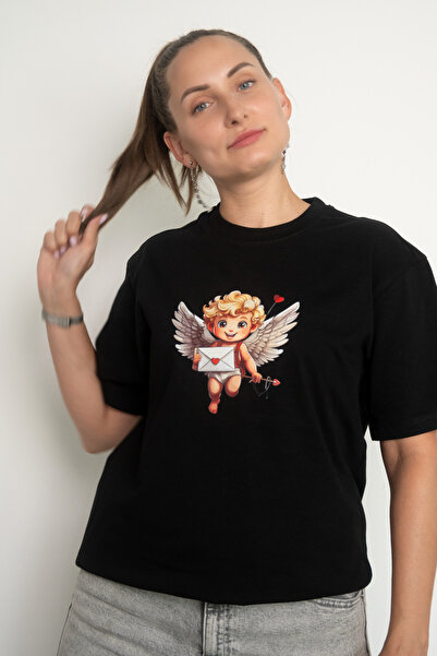 BookOrBook تي شيرت إيروس منسوج بخيوط مزدوجة مريح للجنسين - 100% قطن