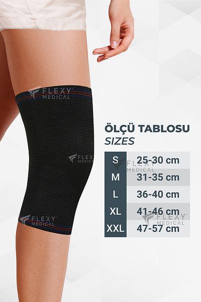 Flexy Medical Thermal Wool Knee Pad Thick Wool Knee Pad 2Pcs for Calcification, Knee Pain, Joint Pain