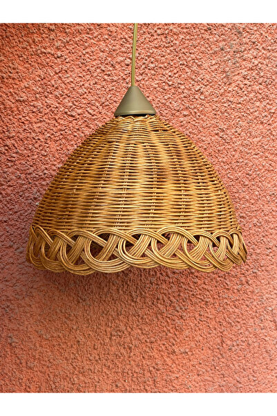 Hobi Stok Rattan Avize - El Yapımı Doğal Özel Tasarım Hasır Bambu Avize Mutfa...