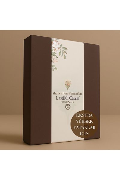 Strauss ملاءة سرير من القطن الممشط المرن مقاس 40 سم من Home Premium 100% قطن 150 جرام/م2 OEKO TEX