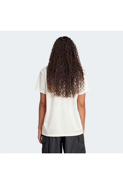 adidas Tricou adidas JC7700-K Boyfriend pentru femei - Grafic liniar, alb