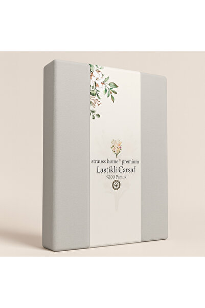 Strauss StraussHome ®   ملاءة جاهزة ممتازة مصنوعة من القطن بنسبة 100% مفردة/مزدوجة من القطن الممشط خصيصًا من OEKO-TEX