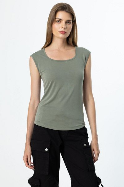 On Fashion Blouse Sleeveless U Neck