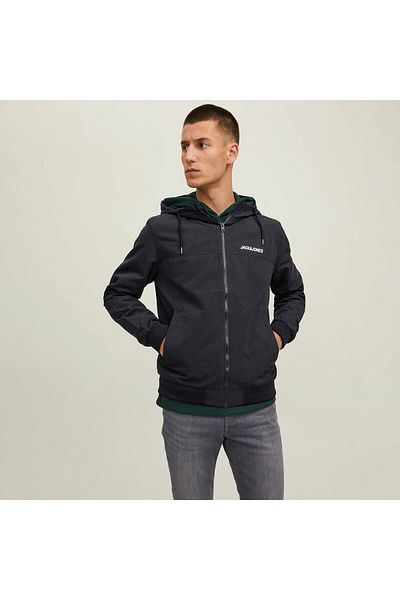 Jack & Jones Jack&jones Bomber мъжко черно яке с качулка