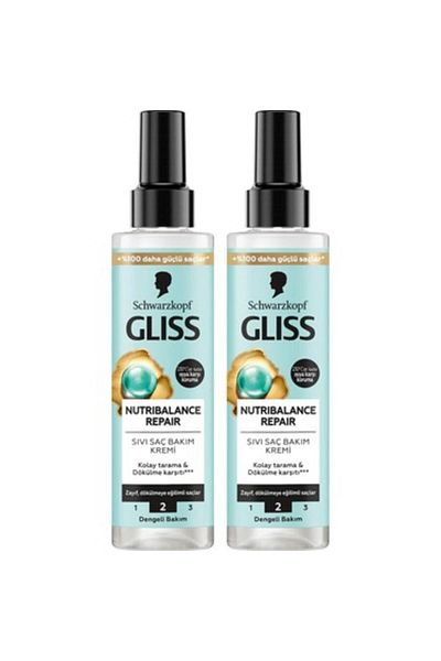 Gliss Glıss Liquid Conditioner Nutribalence Repair Anti-Shedding 200 Ml 2 Pieces370446