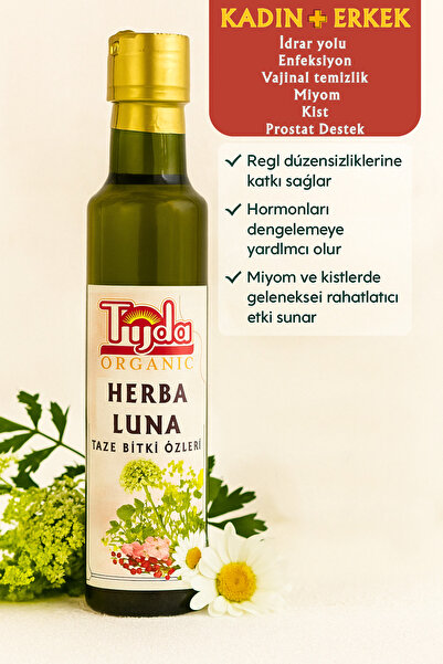 TİJDA Herba Luna Kadın-Erkek , Vajinal temizlik Miyom Kist Destek 250 ml