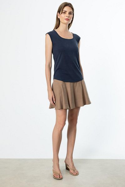 On Fashion Blouse Sleeveless U Neck