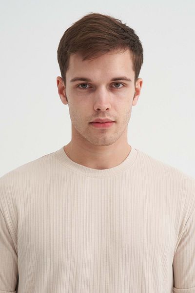Cazador Μπλουζάκι με ρυθμισμένη εφαρμογή Crew Neck με υφή