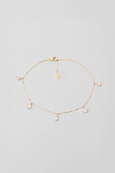 So CHIC... Minimal Işıltı 18 Ayar Sarı Altın Kaplama 26 Cm Gümüş Hal Hal