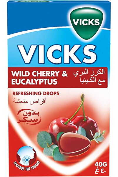 Vicks أقراص منعشة بنكهة الكرز البري مع الأوكالبتوس 40 جم