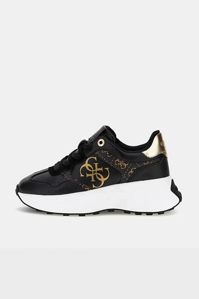 Guess Luckeı Dámské černé sneakers Flplucfal12-blkbr