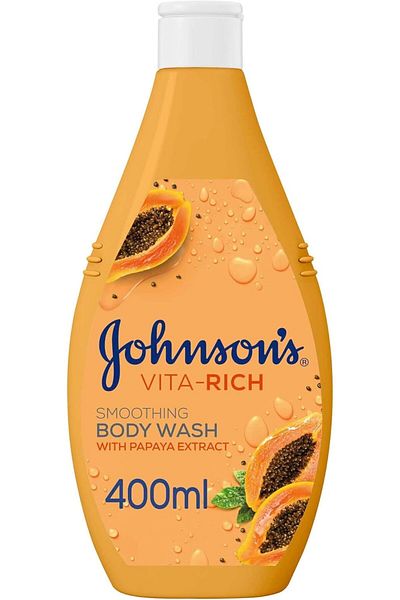 Johnson & Johnson Johnson Body Wash Vita-rich Smoothing Papaya 400ml --- جونسون سائل للأستحمام منعبالبابايا 400مل