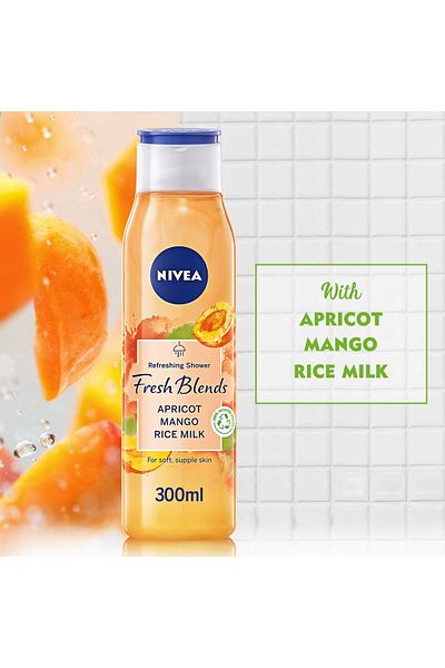 NIVEA Shower Gel Fresh Blends Apricot 300ml (9414) --- NIVEA Shower Gel Fresh Blends Apricot 300ml
