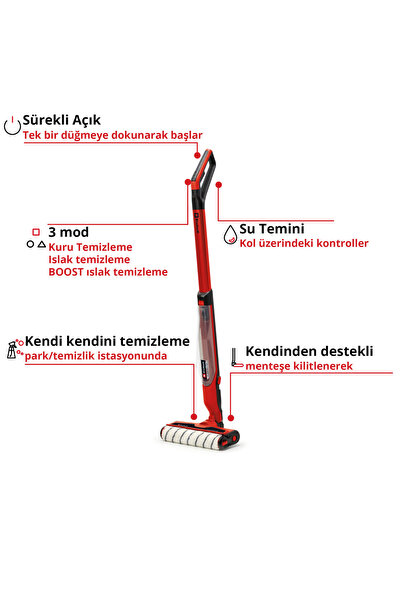 Einhell CLEANEXXO - Solo, Akülü Sert Zemin Temizleyici (Akü ve şarj cihazı dahil değildir) - 3437110