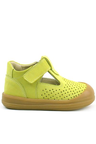 Rakerplus Shaun Genuine Leather Pistachio Green Velcro Anatomical Baby Sandals