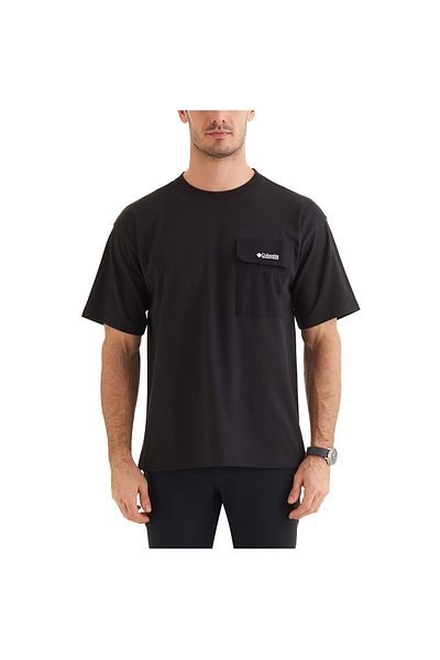 Columbia Ανδρικό μαύρο μπλουζάκι εξωτερικού χώρου Heritage Cs0376-010