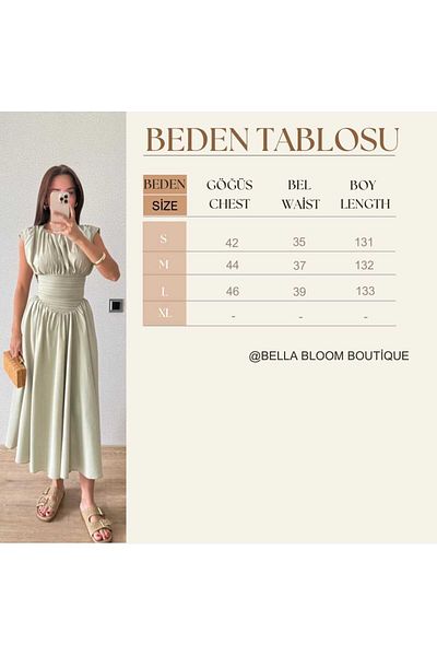 Modayakamoz New Season Women's Skirt Tip Laser Cut Floral Large Size Midi Length Crepe Dress