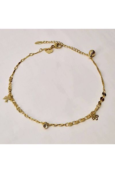 My Bijoux Bratara de picior placata cu aur Freya