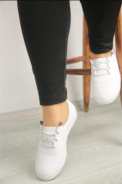 ASL SHOES STORE Balerina de damă cu talpă ortopedică, piele zilnică perforată