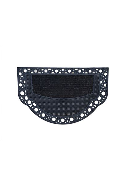 M&H Quality Half Moon Model Welcome Summer Door Mat Black Color