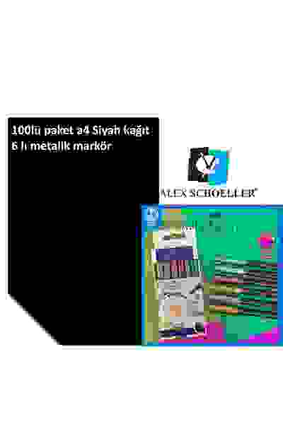 Faber Castell Alex schoeller  Fon Kartonu/Kağıdı A4 No:63 Siyah 100 Lü 160gr ...