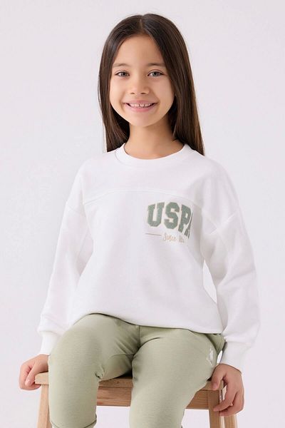 U.S. Polo Assn. Σετ αθλητικής φόρμας Girl Waiter - Κρέμα
