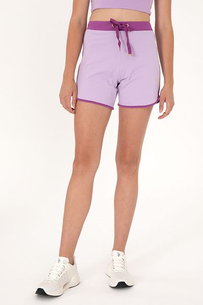 U.S. Polo Assn. شورت نسائي محبوك باللون الليلكي 50285890 -VR034