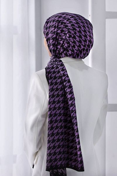 Vissona Women's Luxury Medina Silk Shawl Lilac-2