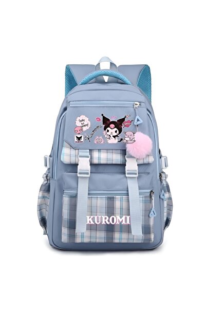 kuromi Ponpon Aksesuarlı Kablo Bağlantılı Sırt Çantası