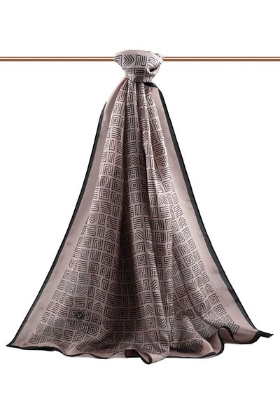 Vissona Дамски шал Fresh Silk - Норка/Черен